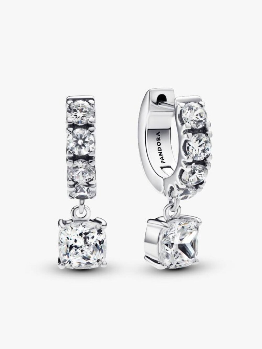 Pandora Pav�� Dangle Hoop Earrings